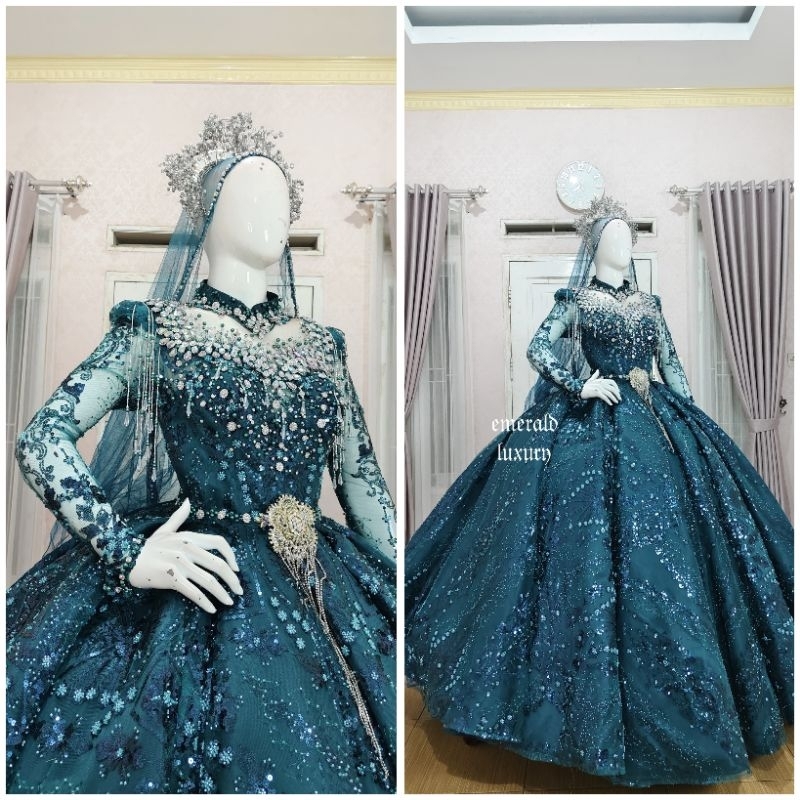 TERLARIS GAUN BARBIE WEDDING CANTIK/GAUN BARBIE BEREKOR/BAJU PENGANTIN MEWAH/GAUN BARBIE MUSLIMAH