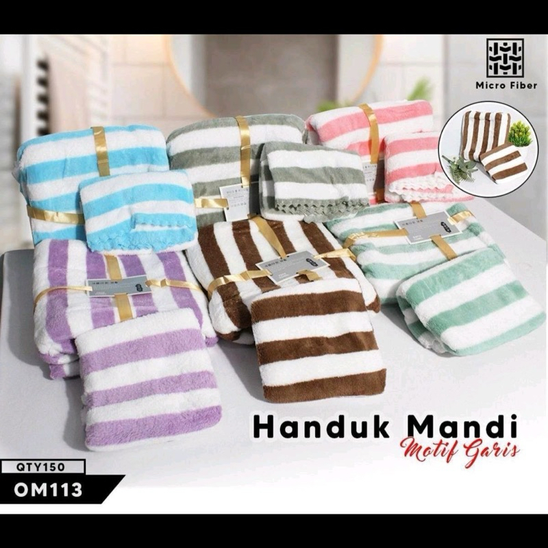 Handuk Set 2in1 Pelangi / Handuk Mandi / Set Cotton Towel / Handuk 2in1