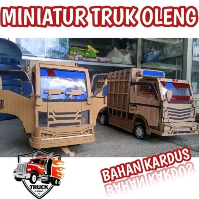 LAGI PROMO MINIATUR TRUK KARDUS OLENG PARAH