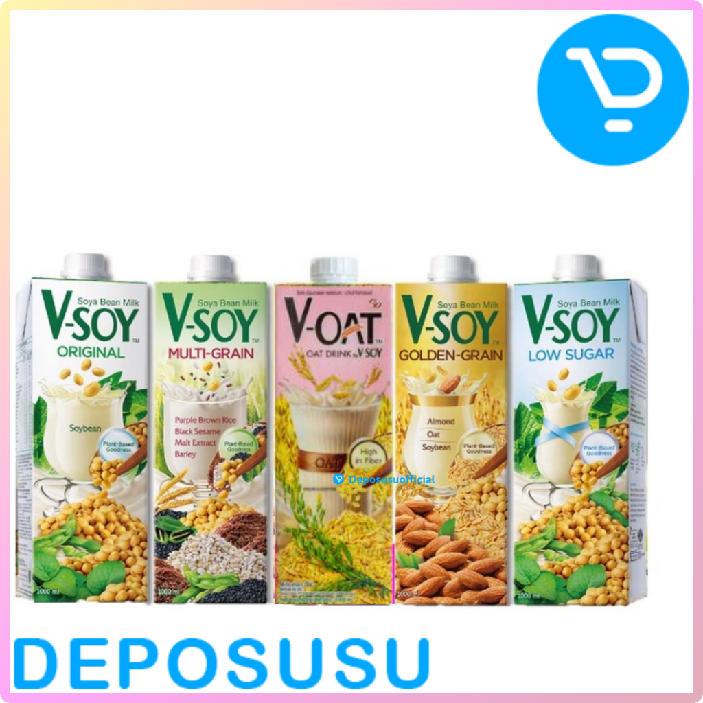 

VSOY V-soy V Soy Soya Bean Milk VOAT V-Oat V Oat Susu Gandum 1L : ORIGINAL-MULTIGRAIN-LOW SUGAR-GOLDEN GRAIN-OAT