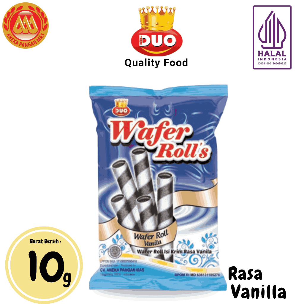 

DUO Wafer Roll (1 Karton X 12 X 10 Bungkus) - Netto 10gr