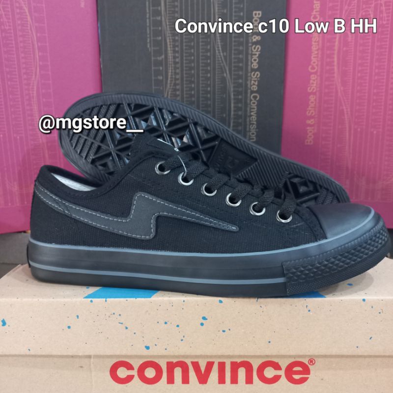 Convince Sepatu Kets Hitam Full Vulcanised