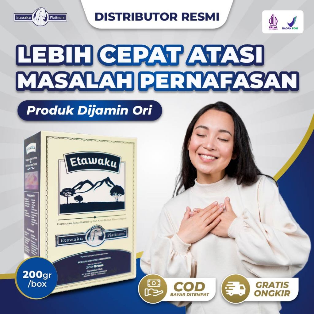 

Etawaku Platinum Original Susu Kambing Etawa Bantu Masalah Pernafasan Asma Sesak Nafas Promo