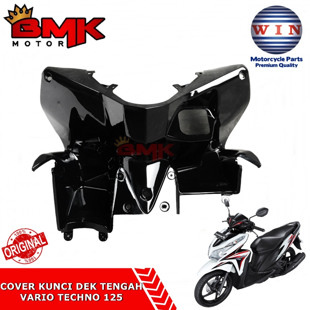 Win Cover Kontak Dek Tengah Atas Vario Techno 125 Kzr 2014 Hitam Legsil Legshield Tebeng Dalam