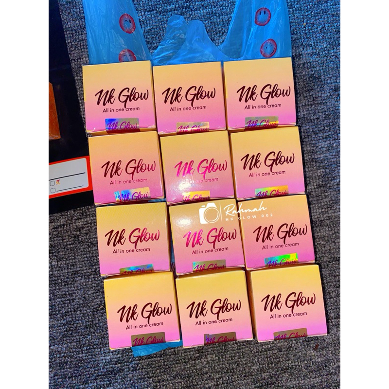 PAKET RESELLER 12 pot cream nk glow GRATIS Kantongan Olshop