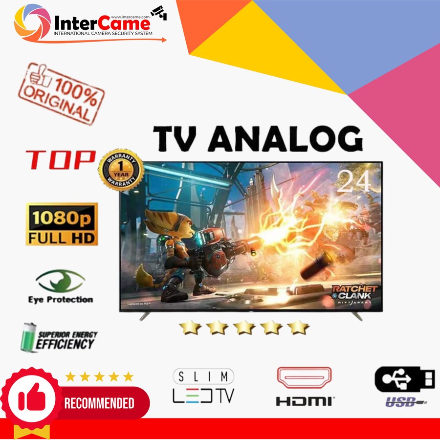 Promo TV LED ANALOG 24 Inch Televisi Murah FHD 1080P