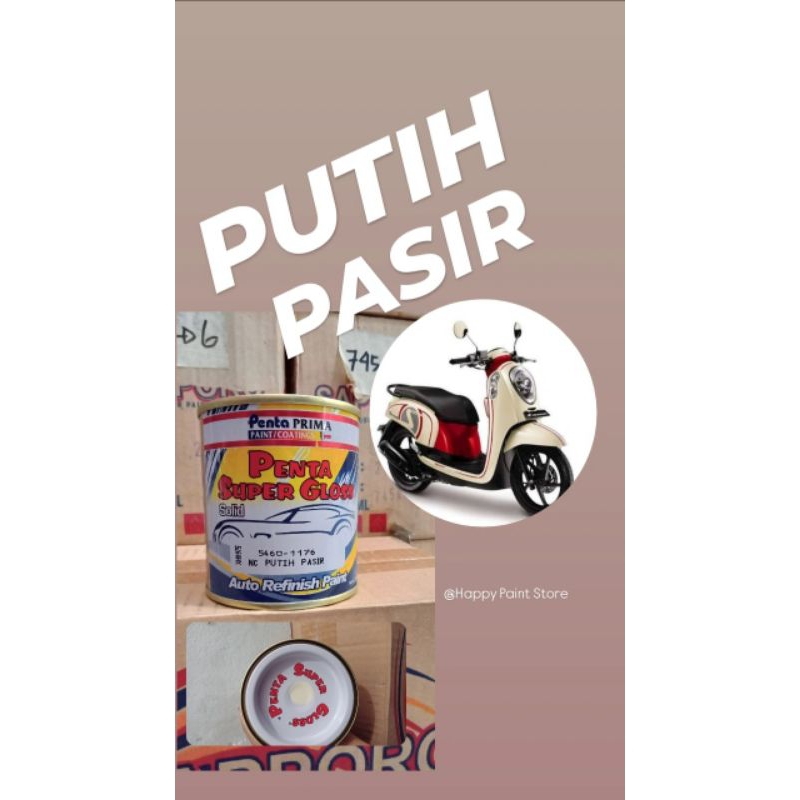 CAT PENTA SUPERGLOSS SOLID 1176 NC PUTIH PASIR/PUTIH TULANG 200G CAT DUCO