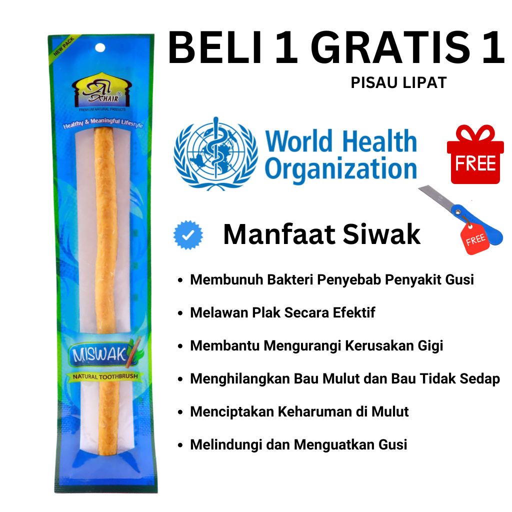 Siwak Al KHAIR PREMIUM PAKISTAN Sunnah | Kecil Besar Basah Asli Grosir Holder Kayu Arok Arab Miswak