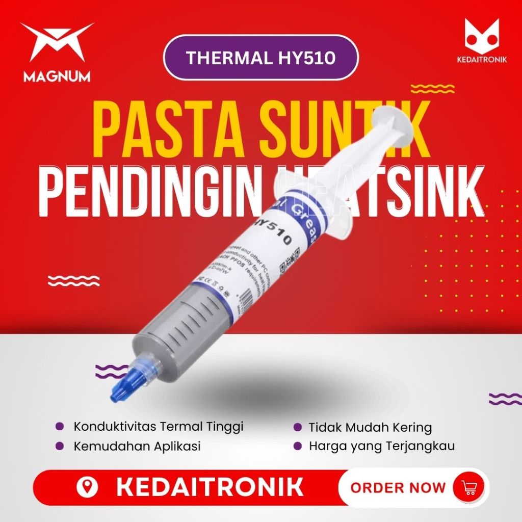Thermal Grease HY510 Pasta Suntik Pendingin Heatsink Processor Laptop Termal Pasta HY 510