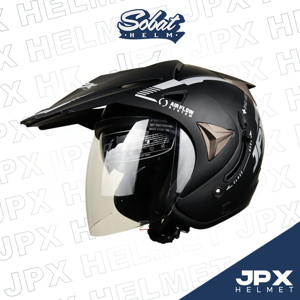 SOBATHELM Helm JPX SUPERMOTO Helm Cross Half Face SNI