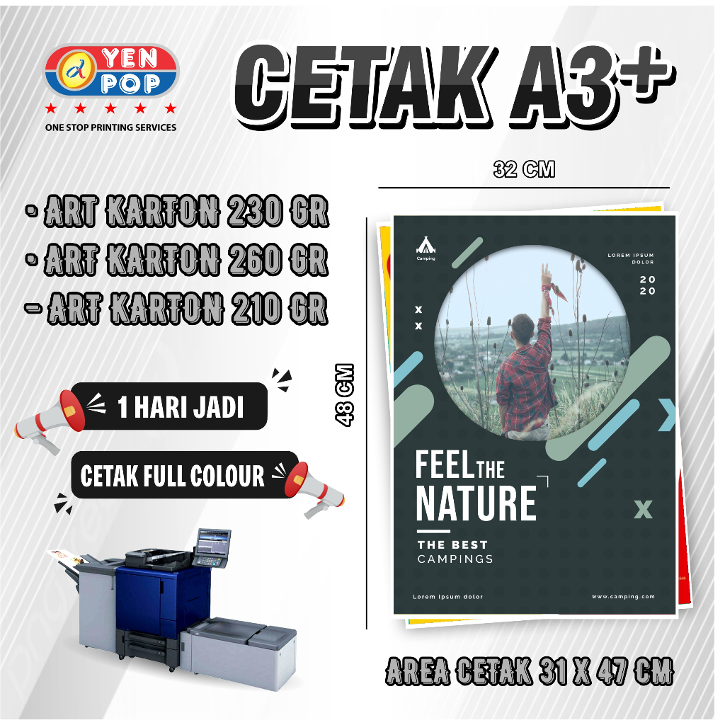 

Cetak Print A3+ Art Carton I Poster I 210 gsm 230 gsm 260 gsm