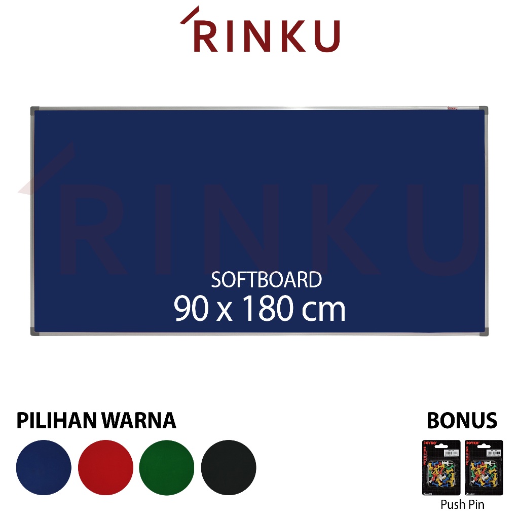 

Softboard Pin Board Cork Board Gantung Bludru Rinku 90x180 cm