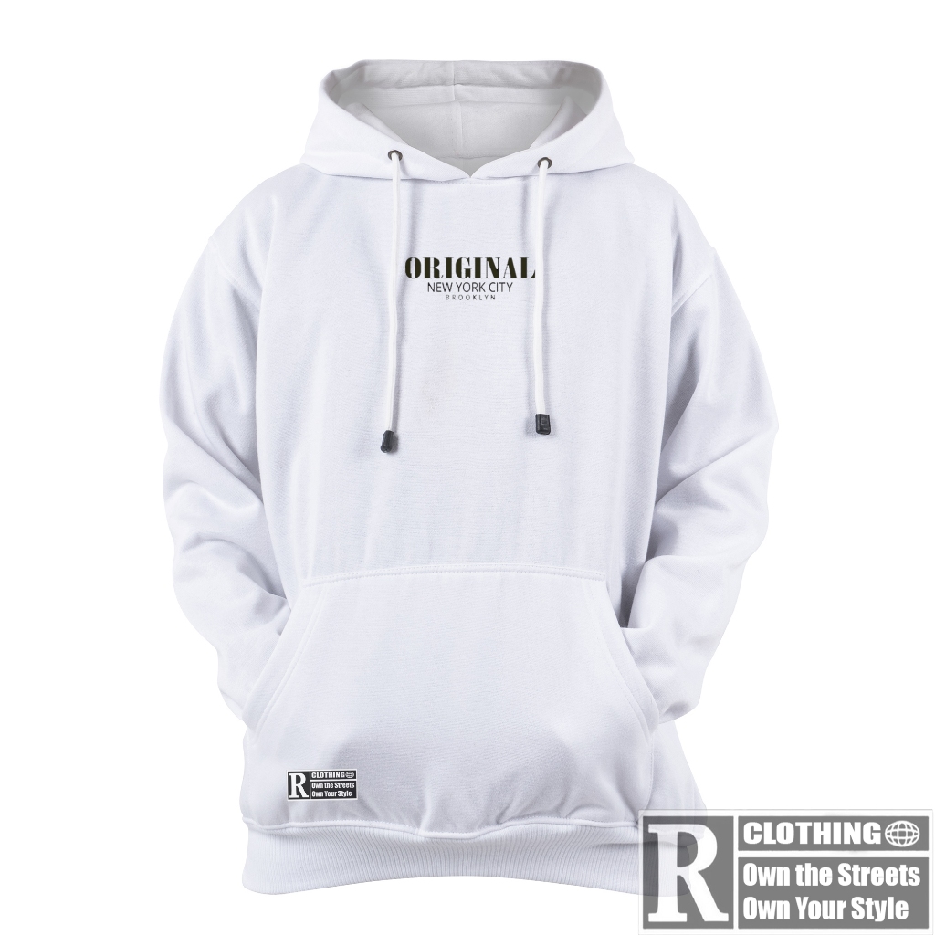 Hoodie Putih Tebal Pria Brand Distro Sweater Hoodie Kupluk Pull Over Pria Wanita Terlaris Jaket Hodi