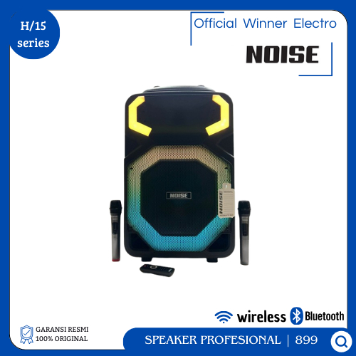 Speaker Portable Noise 899 H 15 Inch [Free 2 Mic + Battery] Wireless Bluetooth