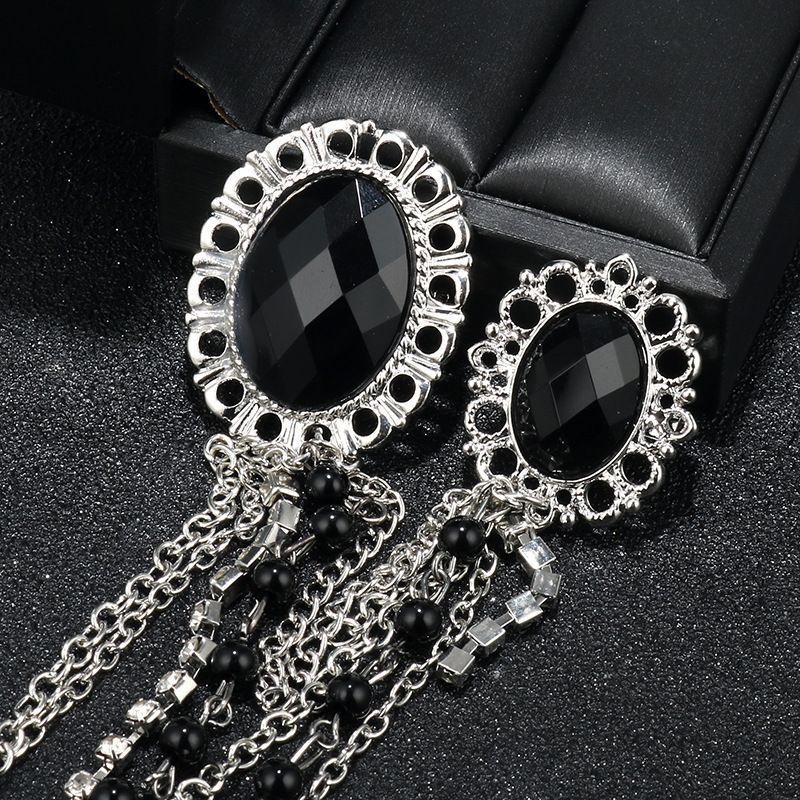 Lapel Pin Bros Jas Rantai Pin Jas Pria Wanita Pin Kerah Kemeja Kristal Bros Kerah Kemeja
