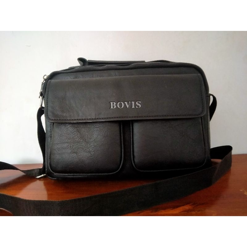 tas kulit Selempang bahu bovis