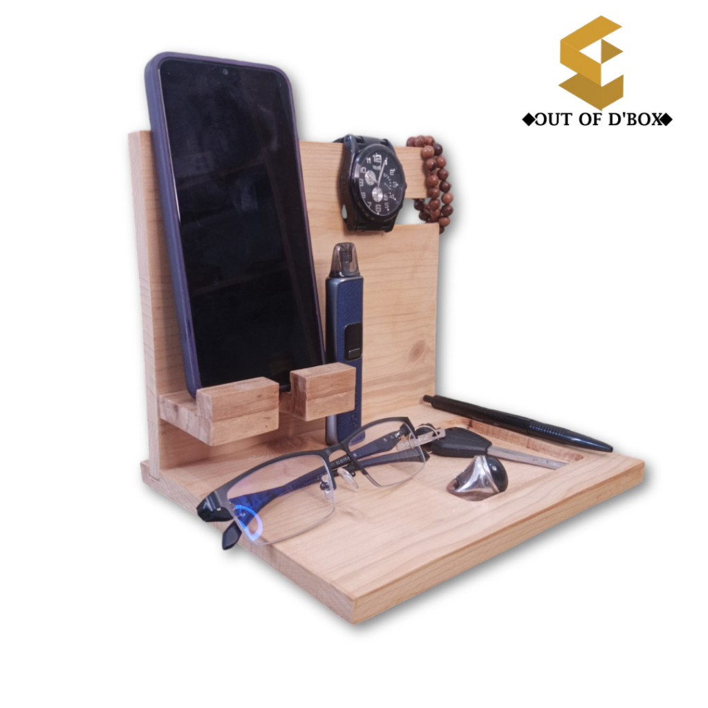 Tempat HP Aesthetic Dari Kayu | Phone docking station | Dekorasi rumah dan Hiasan Meja