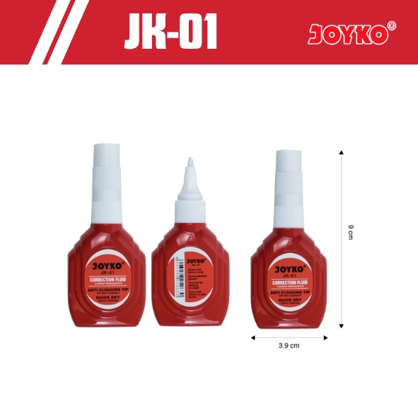 

(PCS) Tip Ex Cair Joyko JK-01 / Penghapus Cair Joyko JK-01/ Correction Fluid Cairan Koreksi Joyko