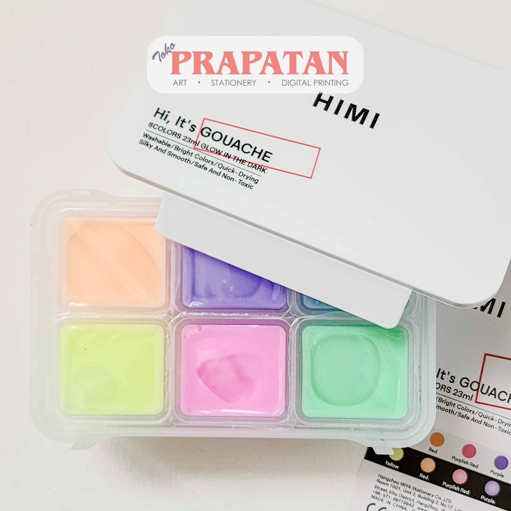 

Miya Himi Gouache GLOW IN THE DARK 6x23ml | Cat Gouache