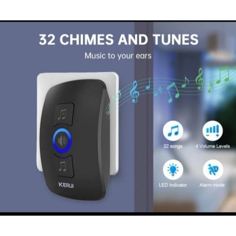 Bel Pintu Rumah KERUI Wireless Receiver