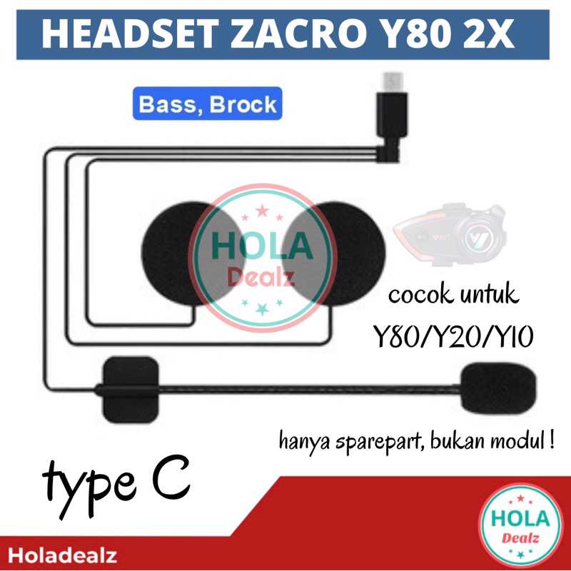 PART HEADSET INTERCOM ZACRO Y80 2X HEADSET ZACRO Y80 SPEAKER ZACRO Y80 ORIGINAL