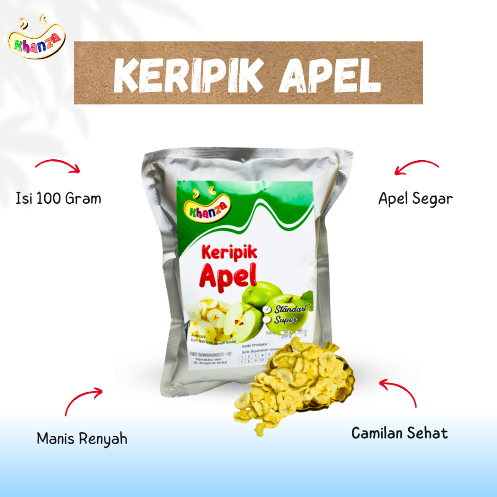 

Kripik Apel 100 gr Foil Khas Kota Wisata Batu