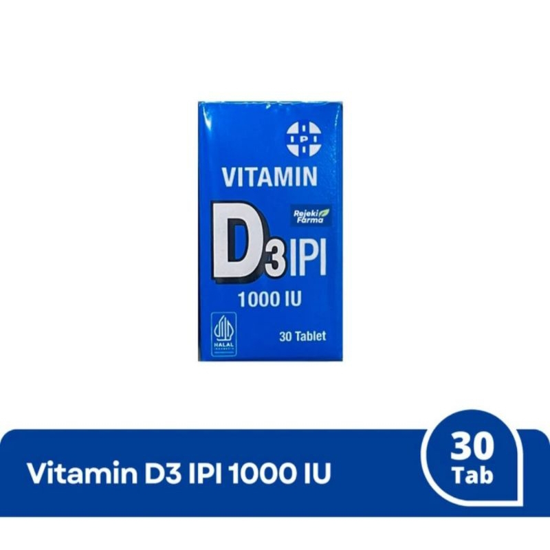 D3 IPI 30 TABLET BOTOL 1000 IU READY HALAL, Vitamin D3 1000IU Paling Murah Asli Termurah, TEMPO SFF
