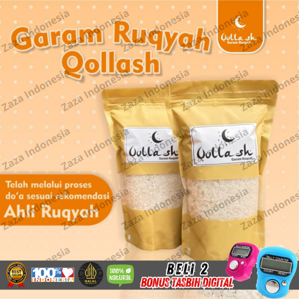 

Qollash garam ruqiah Asma 100% Asli Untuk Mandi Metode Pembuka Aura Rezeki, Karir, Jodoh, Usaha dan Penangkal Sihir, Pelet Atau Ilmu Hitam