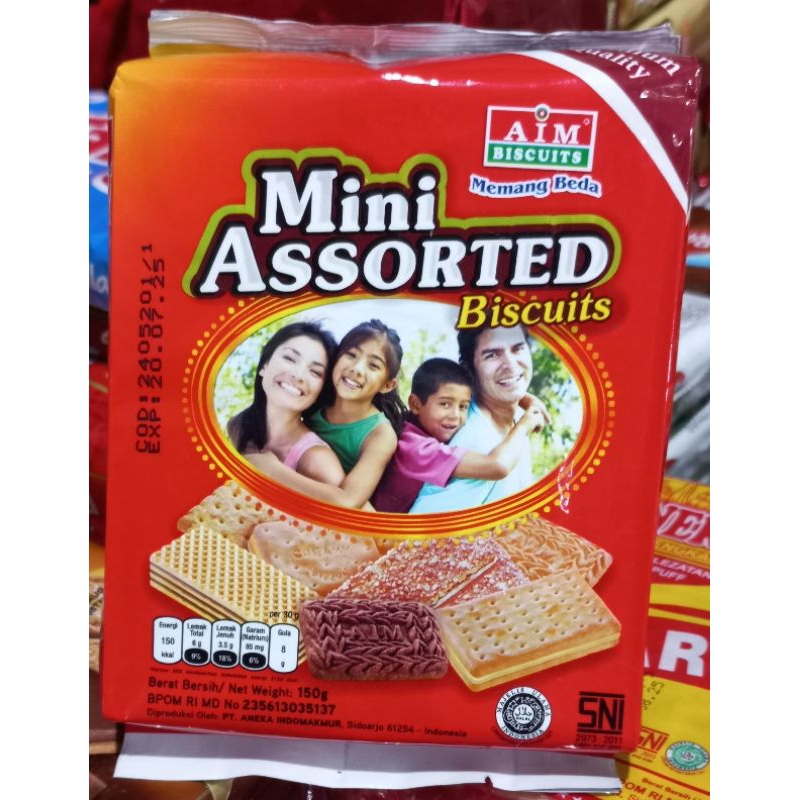 

Biskuit Mini Assorted 1 Pack Isi @150g