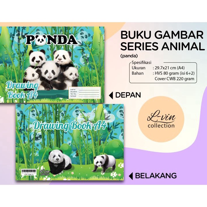 

BIG SALE Buku Gambar A 4 Animal 8 gram Buku Gambar Fancy Harga 1 Pcs