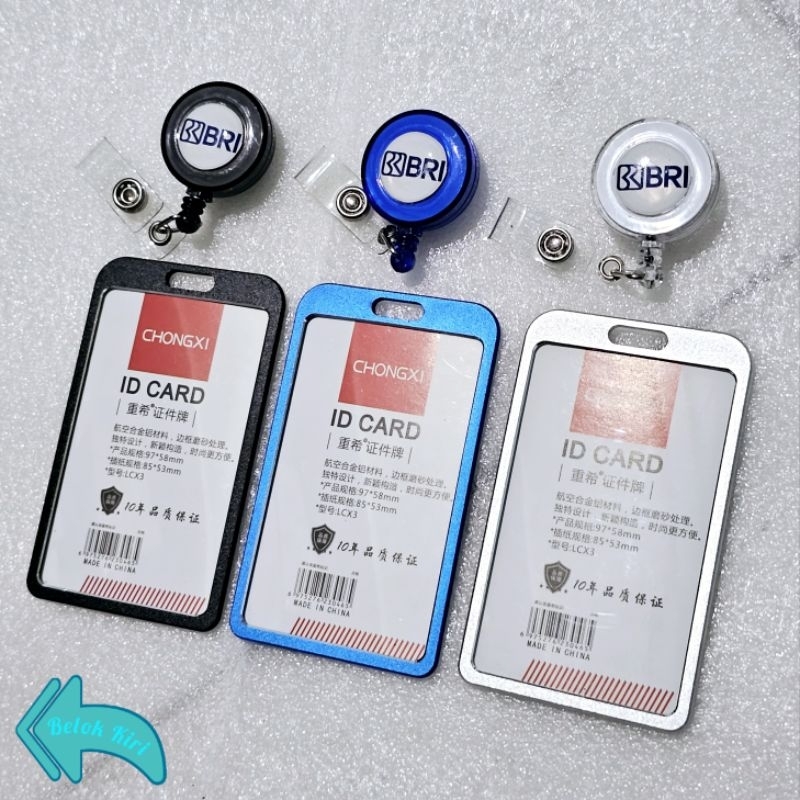 

Tempat Kartu Id Card Aluminium + Yoyo Logo BRI