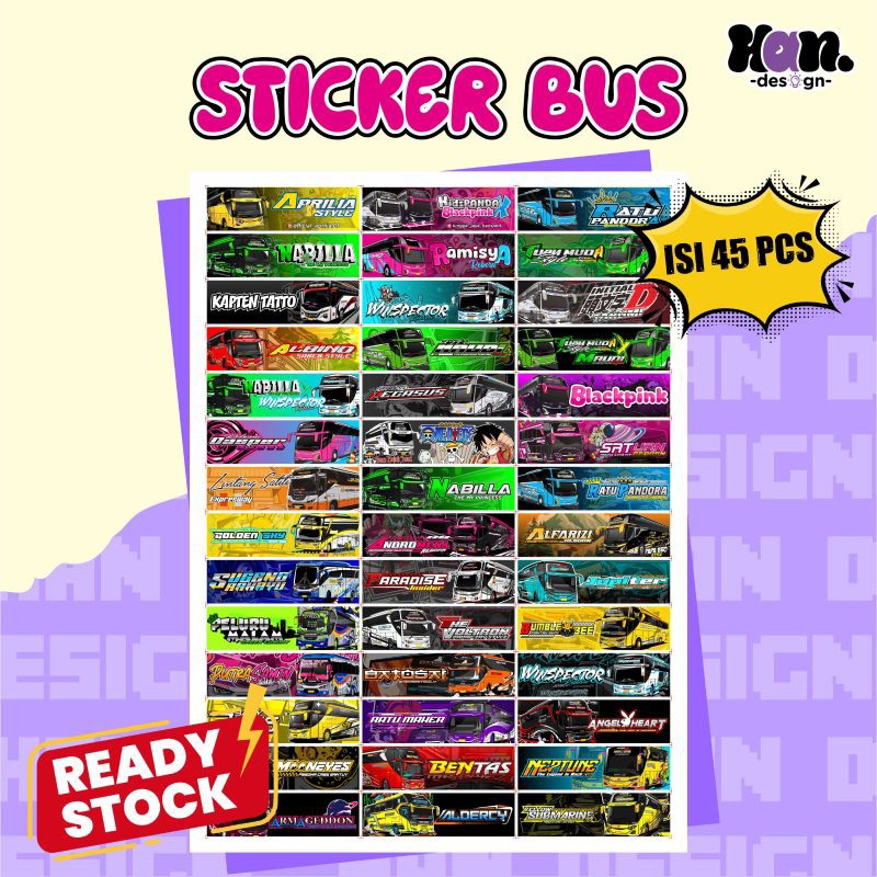 

(ISI 90 PCS ) STICKER BUSMANIA BASURI TELOLET TERBARU TERMURAH