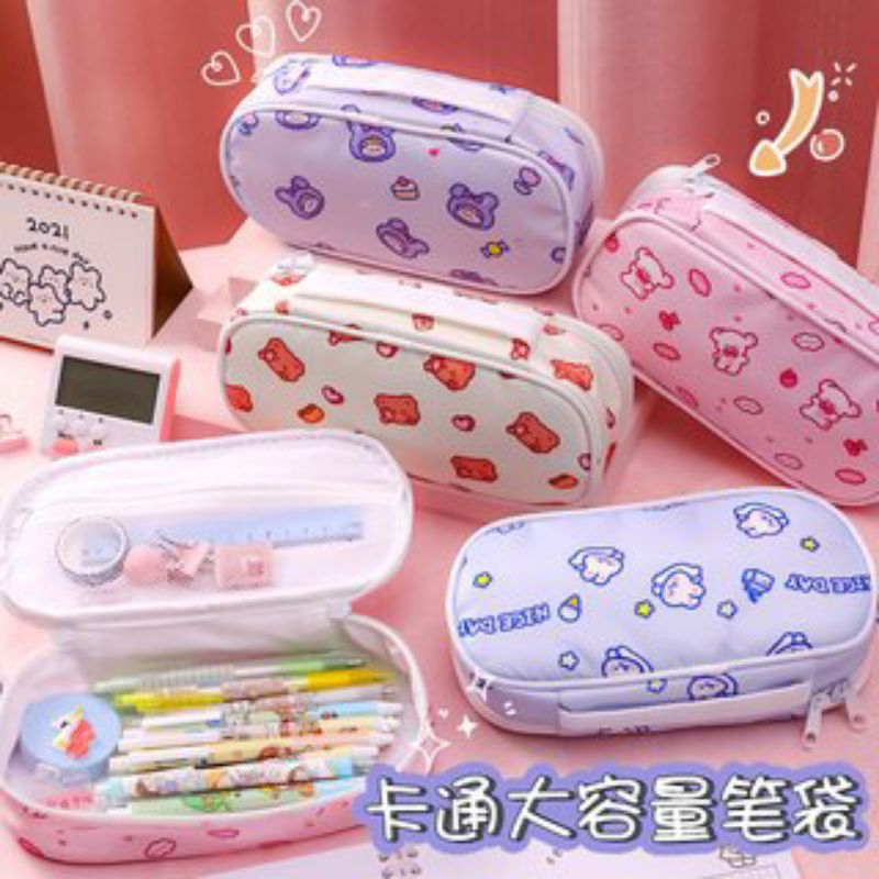 

COD Tempat Pensil Unik Lucu Ukuran Besar / Pencil Case Import / Tempat Alat Tulis / Kotak Pensil Polyester Unik