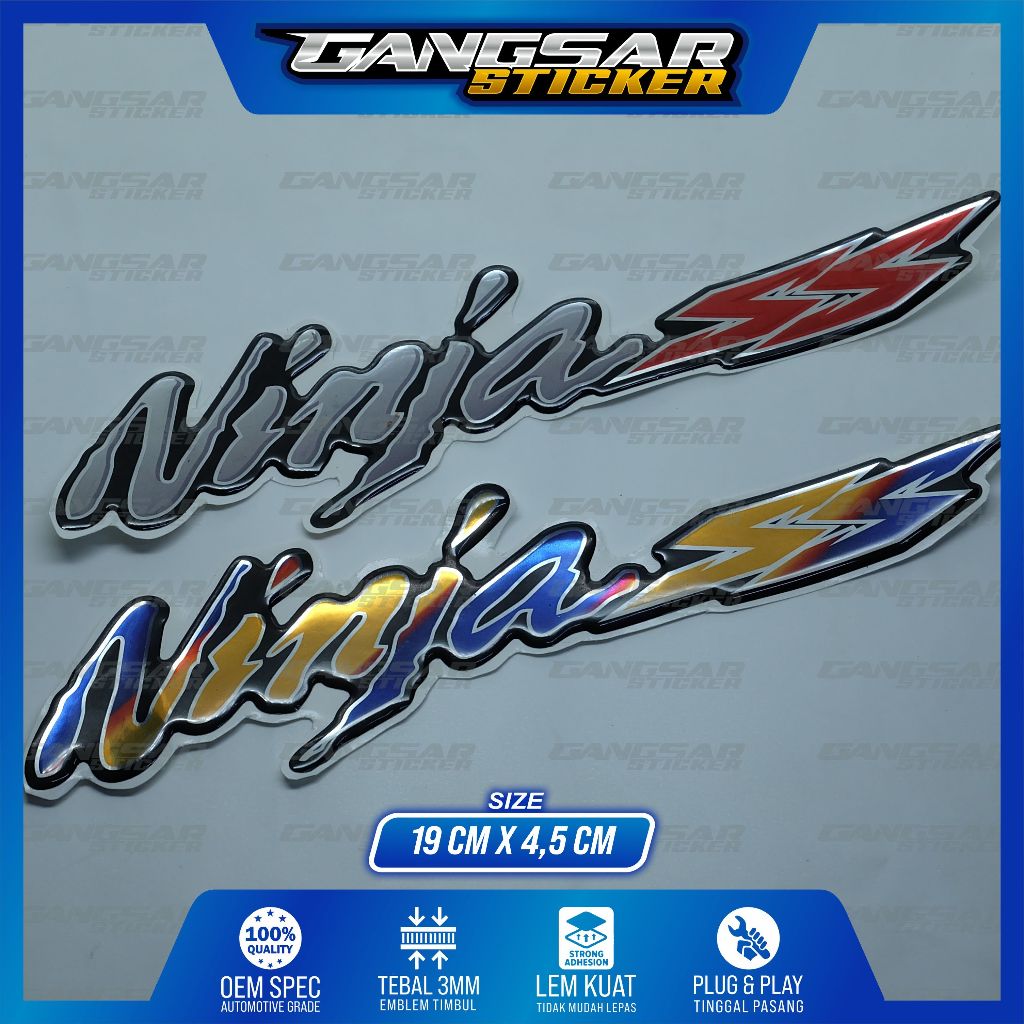 emblem timbul ninja ss kawasaki | emblem logo ninja ss