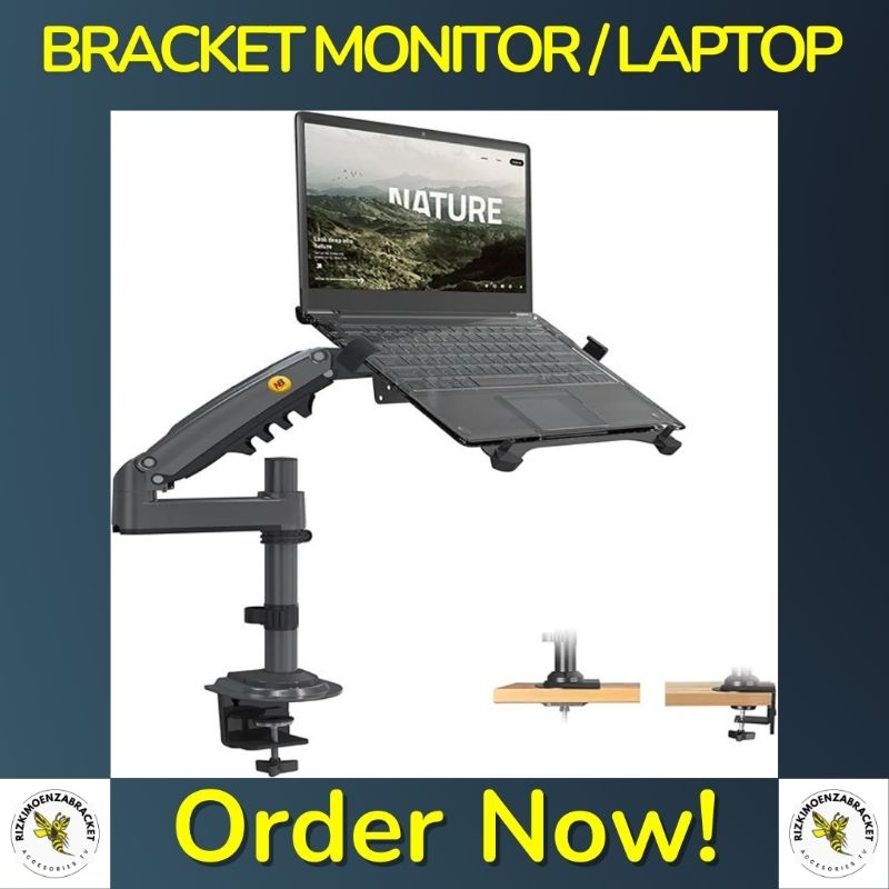 Bracket/Braket Laptop North Bayou Bracket Note Book + Tray Full Motion