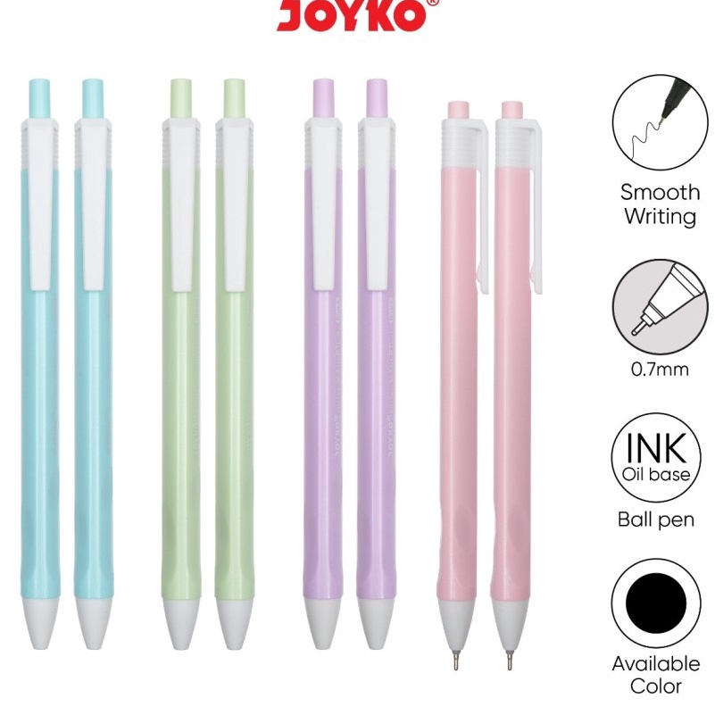 

PROMO SEMANGAT BallPen Pena Pulpen BP342 CetekPAKPen Pastel Tinta Hitam 7mm