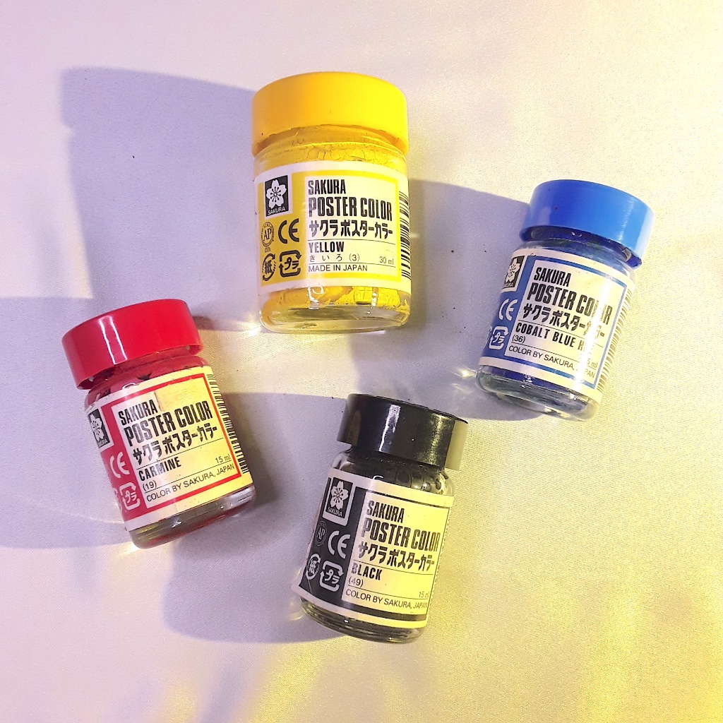 

[TAKE ALL] Sakura Poster Color Black - Carmine - Yellow - Cobalt Blue
