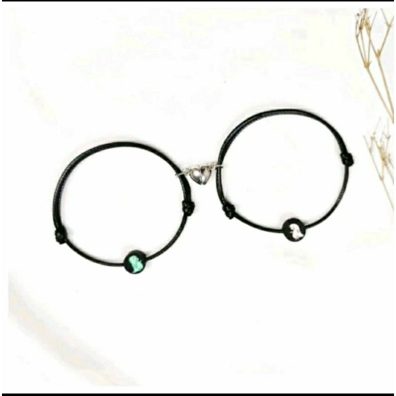 GELANG CUOPLE MAGNET UNTUK PACAR/GELANG COUPLE MAGNET MOTIF DINOSAURUS