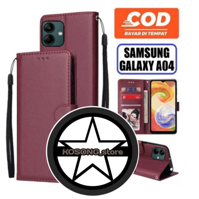 DOMPET HP SAMSUNG GALAXY A04 2022 NEW LEATHER FLIP WALLET CASE SAMSUNG GALAXY A04 2022 NEW