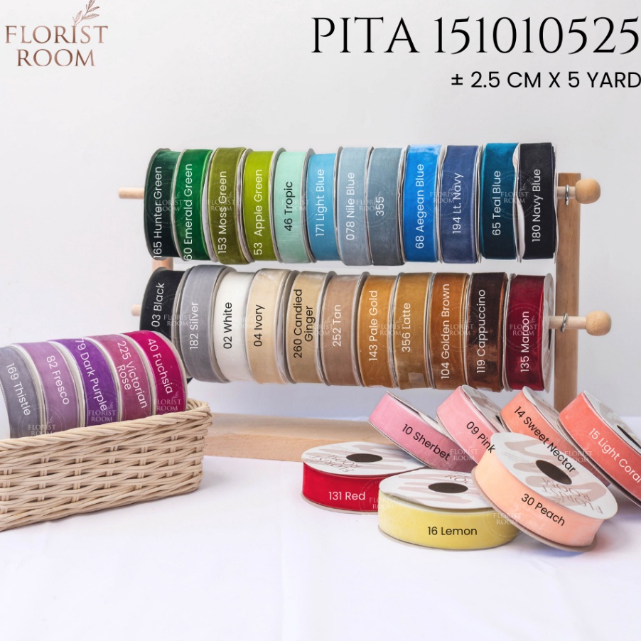 

BARANG TERUPDATE Pita 1511525 25cm x 5yard Velvet Ribbon