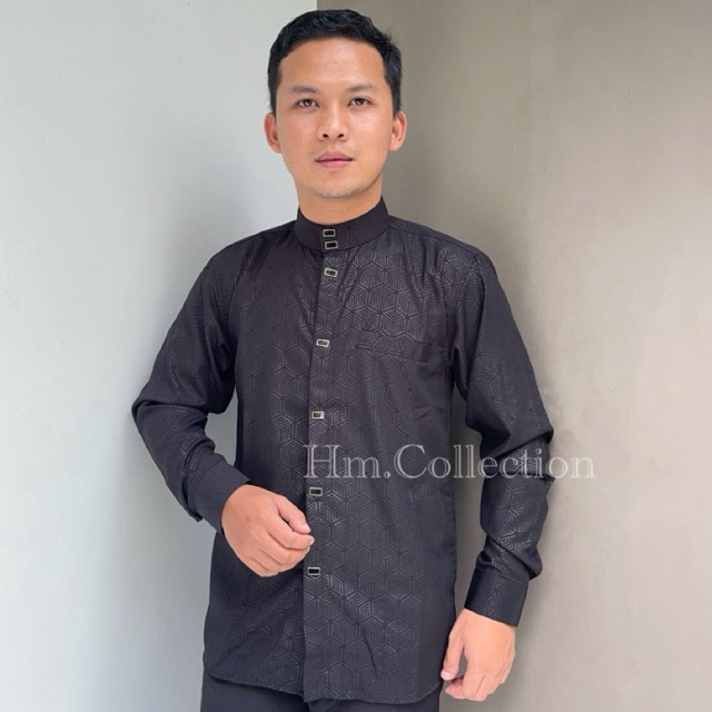 HM - koko sultan - atasan baju koko pria cowo Sultan Bahan  kancing premium sultan import BISA SERAG