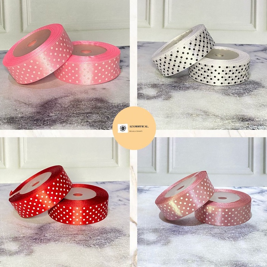

TERLARIZZZ PITA SATIN ONDE POLKADOT 1 INC 25cm GOODIE BAG SOUVENIR PESTA ULANG TAHUN PERNIKAHAN HIASAN ROL