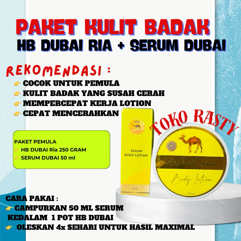PAKET HB DUBAI RIA BPOM + SERUM DUBAI