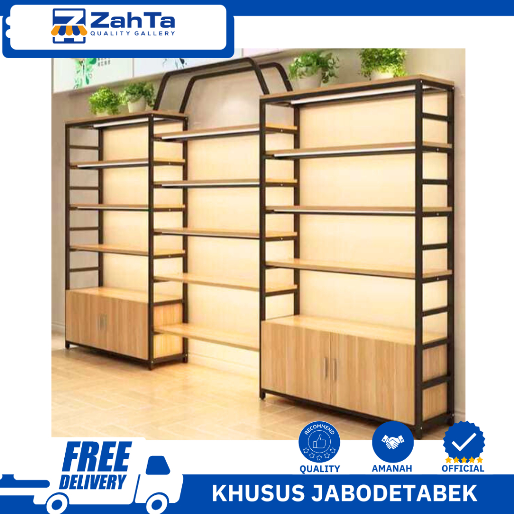 ZAHTA - SHOWCASE DISPLAY TOKO FULL PAKAI LAMPU LED