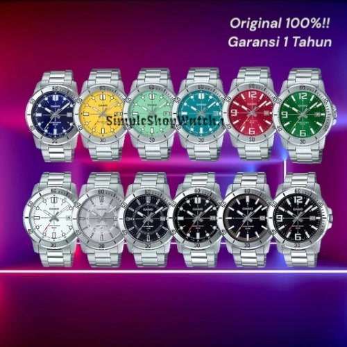 Original 100% Jam Tangan Pria Casio MTP-VD01D-1BVUDF MTP-VD01D-1CVUDF MTP-VD01D-1E2VUDF MTP-VD01D-1E