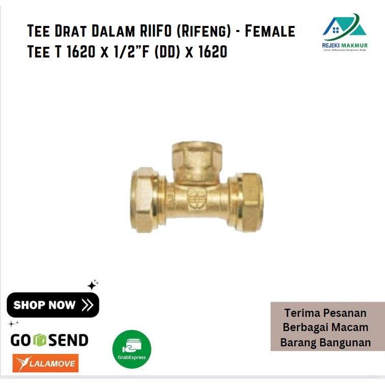 Tee Drat Dalam RIIFO (Rifeng) - Female Tee T 1620 x 1/2"F (DD) x 1620