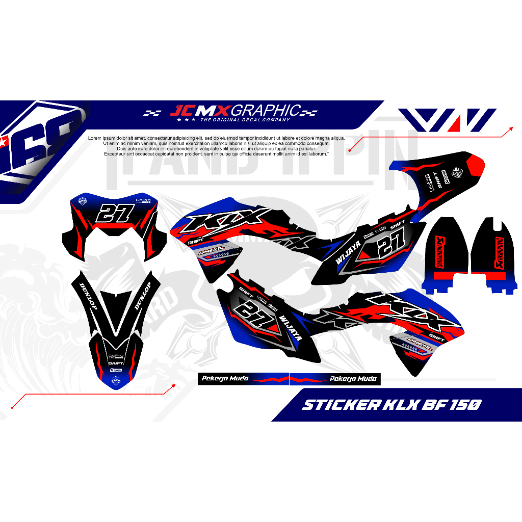 [FULL BODY] DECAL STIKER KLXBF150 / DTRACKER SE / KLX 150
