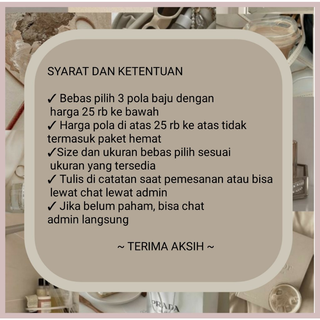 Hisperingin_ ( Paket Hemat ] 50 Ribu Dapat 3 Pola Baju & Pola Gamis Dll Pola Instan Pola Jahit I No