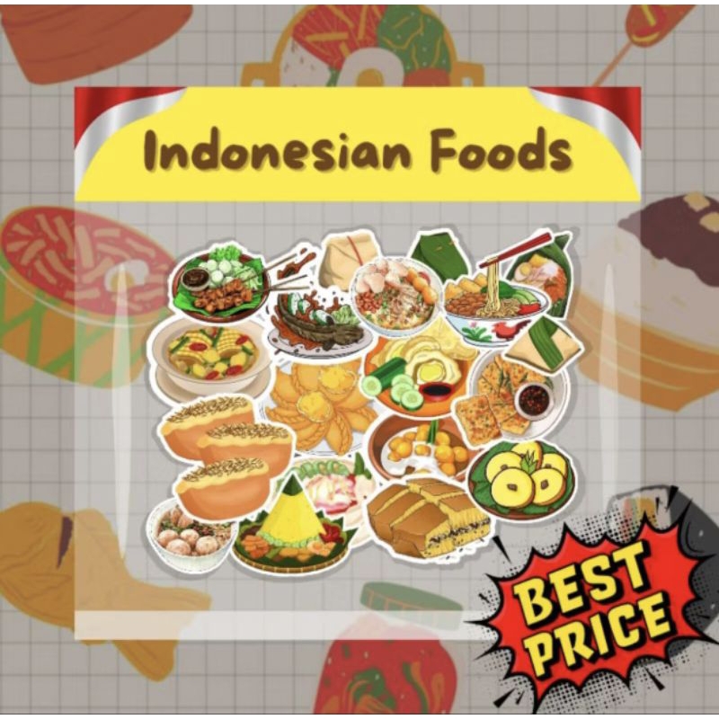 

Stiker Indonesian Food / Stiker Makanan Indonesia isi +-50pcs