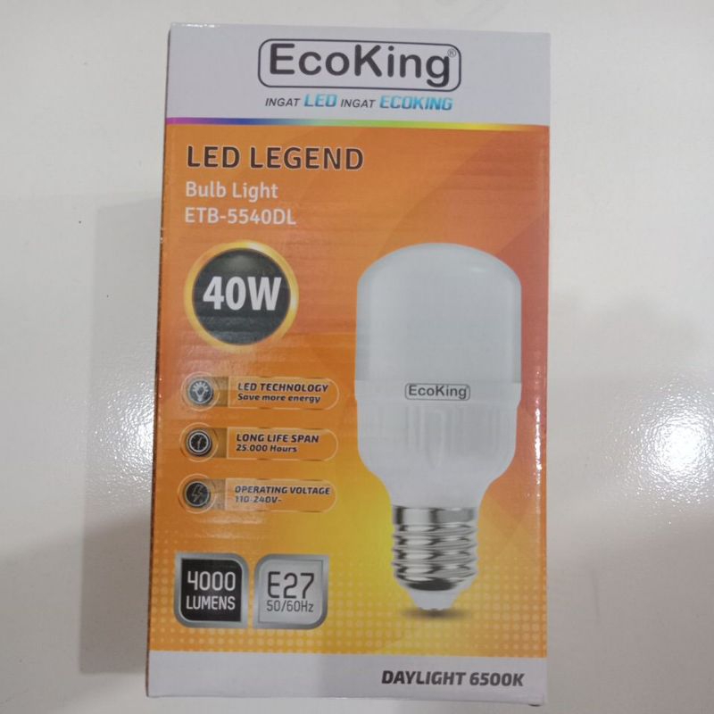 lampu led bolam bohlam 40w 50w kapsul ecoking eco king